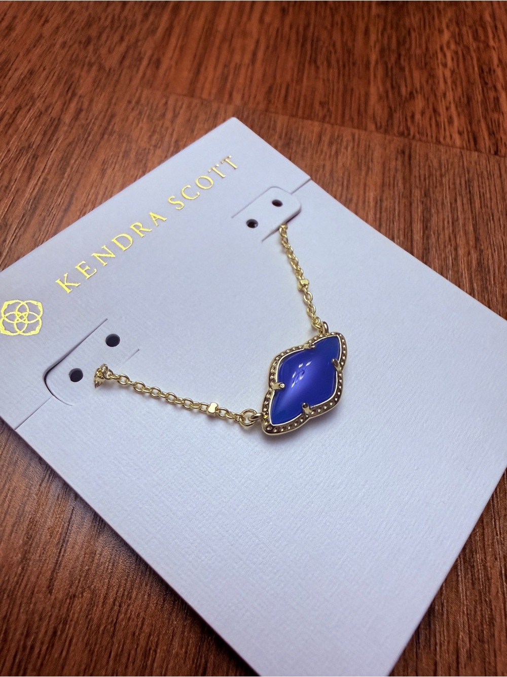 Kendra Scott Purple Elle Pendant Necklace in Gold Tone